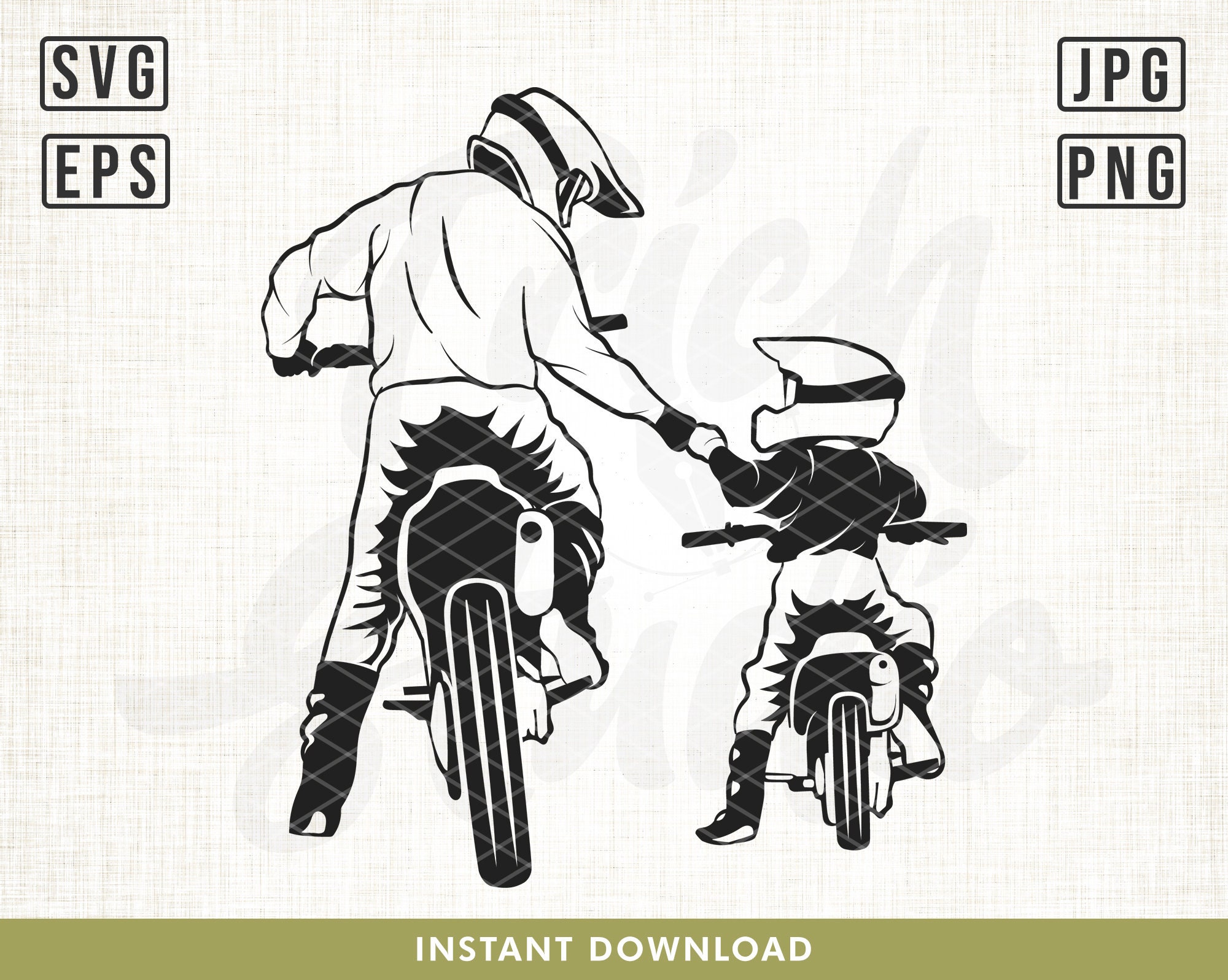 Coppia T-Shirt Coordinati Padre E Figlio Motociclista - Tale Padre Tale Figlio - Idea Regalo Festa Del Papà