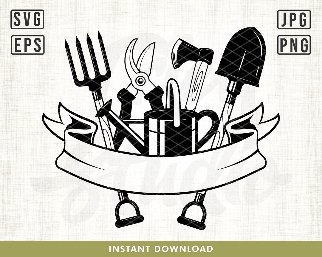 Garden Tools Svg, Gardening Tools Svg, Gardener Svg, Farm Tools Svg
