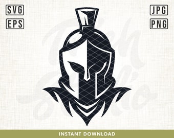 Spartan Head Logo Etsy