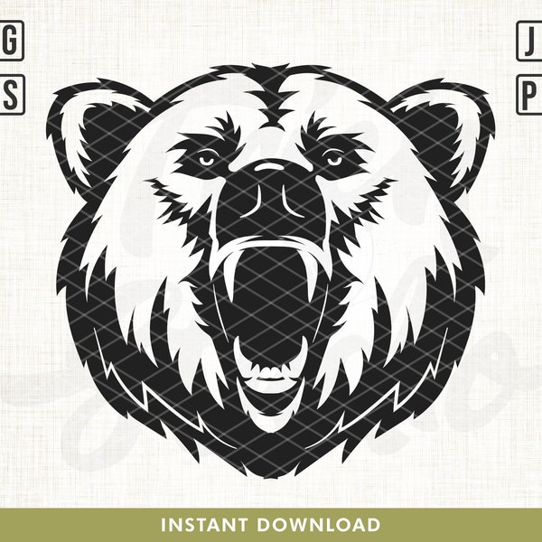 Bear SVG, Bear Roar SVG, Grizzly Bear Svg, Bear Cut Files, Bear Png, Roar svg, Grizzly svg, Mama Bear svg, Papa bear svg, Bear face svg, png