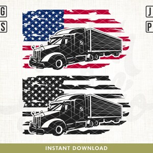 US Semi Truck Svg File, Truck Svg, Semi Truck Svg, US Truck Driver shirt, Truck Clip art, USA Truck Driver Svg, Cutting Files, Svg, Eps