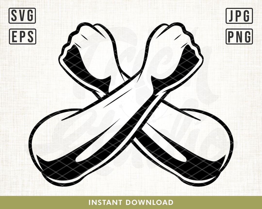 Cross Arms Svg, Arms Crossed Gesture Svg, X Salute Svg, Hand Gesture