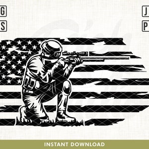USA Sniper Svg Files, Sniper Rifle svg, Scope svg, US Soldier svg, Military svg, Sniper Weapon svg, Combat Weapon svg, USA army svg, clipart