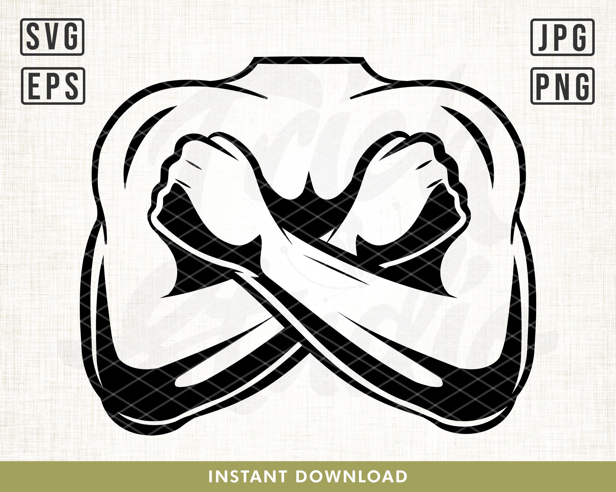 Cross Arms Svg, Arms Crossed Gesture Svg, X Salute Svg, Hand Gesture