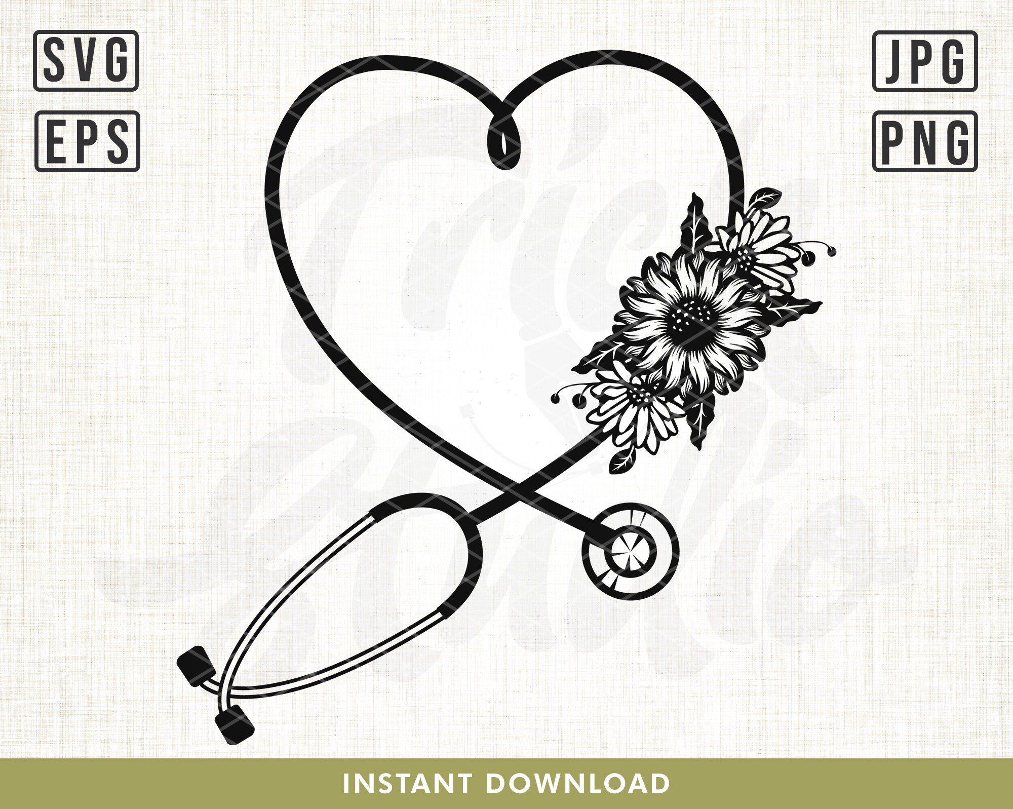 Heart Stethoscope Svg File, Stethoscope Svg, Nursing Clipart