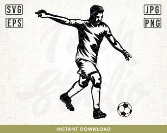 Soccer Player svg, Soccer svg, Soccer Shirt svg, Soccer Clipart, Soccer Ball Svg, Soccer Game svg, Soccer Cutfile, Football svg, Sports svg