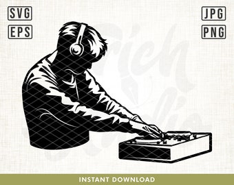 DJ Svg, Music Svg, Music beat svg, Turntable svg, Record Player svg, Album Vinyl, Club Sound svg, Party Music svg, Disco svg, DJ beat svg