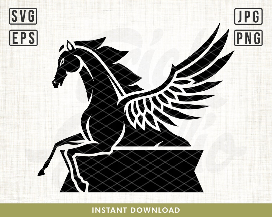 Pegasus Svg, Mascot Pegasus Svg, Pegasus Horse Svg, Team Svg