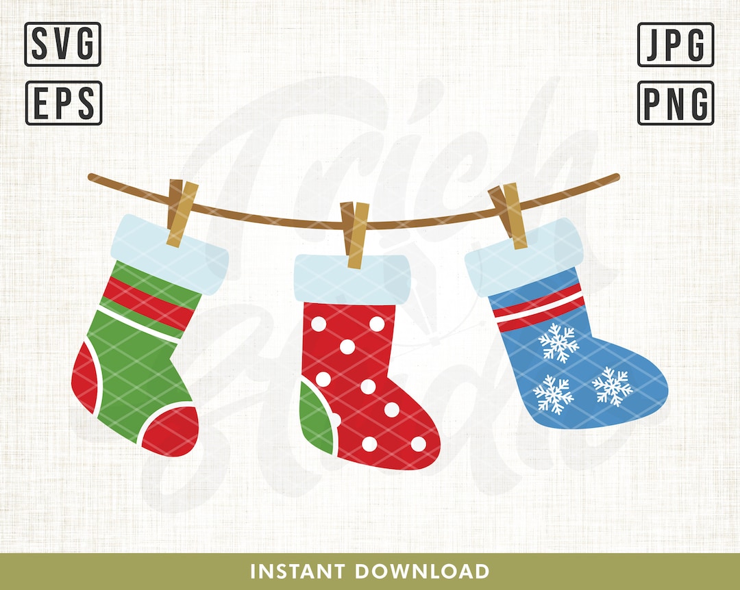 Christmas Socks Svg, Christmas Svg Files, Christmas Stockings Svg