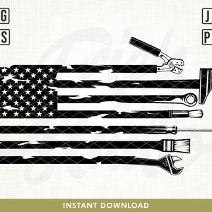 USA Flag Tools Svg, Builder Tools Svg, Bilder Svg, Distressed Flag Svg, Carpenter Shirt Svg, Repair Tools Svg, US Tools svg, Mechanic svg