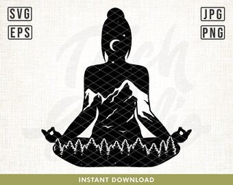 Yoga Svg, Namaste SVG, Meditation svg, Women Empowerment SVG, Girl Power svg, Outdoor Yoga svg, Yoga Pose svg, Yoga shirt design, Silhouette