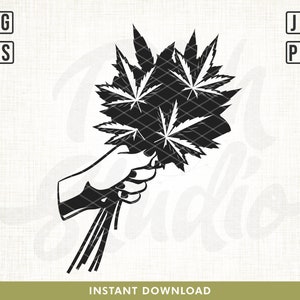 Cannabis Bouquet SVG, design per maglietta Cannabis Bouquet, Weed Bouquet SVG, Marijuana SVG, Weed SVG, Cannabis SVG, 420 SVG, file di taglio dell'erba, png