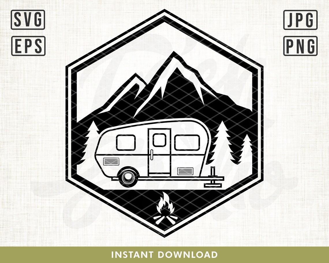 RV Truck Svg Retro Truck Svg Camper Svg File Outdoor Svg - Etsy