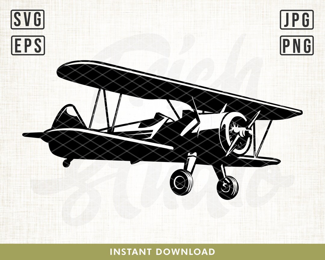 Propeller Plane Svg, Biplane Svg, Airplane Svg, Aeroplane Svg, Aircarft