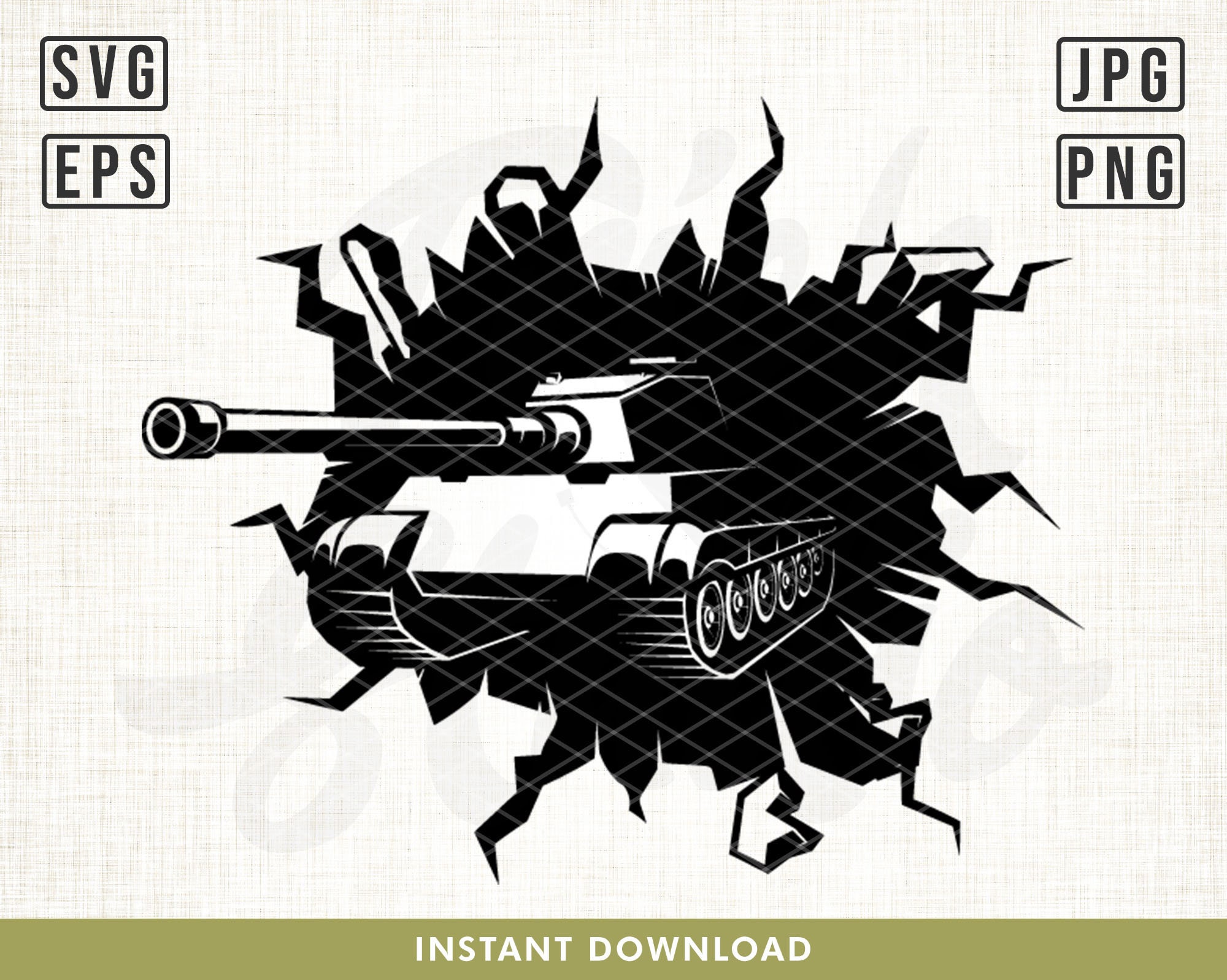 Tank Decal Vector Tanque Svg, Aplastamiento de tanques Svg, Tanque militar Svg, Ejército ...