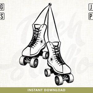 Roller Skates Svg, Skate Svg, skating Svg file, retro svg, Roller skate design, Cricut, Skating svg, Silhouette SVG, Cut files, clipart, svg