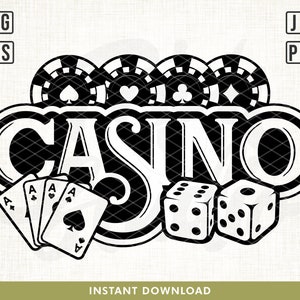 Casino Svg File, Casino Game svg, Playing Cards svg, Chips svg, Gambling svg, Casino shirt, Casino chips svg, Dice svg, Cards svg, Poker svg