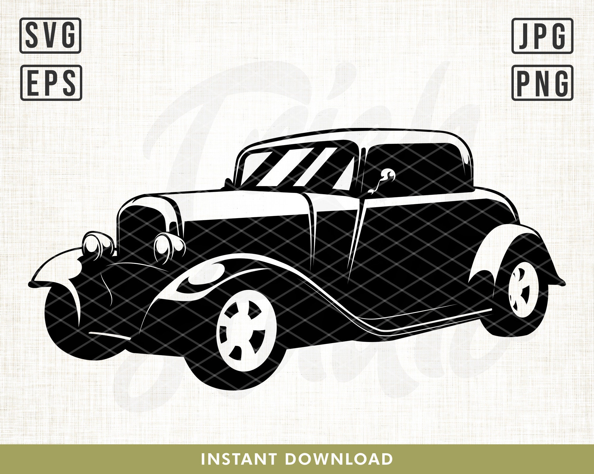 Hot Rod SVG File Vintage Car SVG Classic Car Svg Retro Car | Etsy