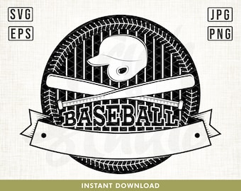 Baseball Svg, Baseball Clipart, Baseball Files for Cricut, Baseball Club svg, Baseball Player svg, Baseball Team svg, Silhouette, Eps, png