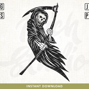 Grim reaper svg, Grim reaper skull skeleton svg, Bone reaper svg, skull reaper svg, skull svg, death svg, Halloween svg, Grim reaper design