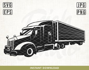 US Semi Truck Svg File, Truck Svg, Semi Truck Svg, US Truck Driver shirt, Truck Clip art, USA Truck Driver Svg, Cutting Files, Svg, Eps