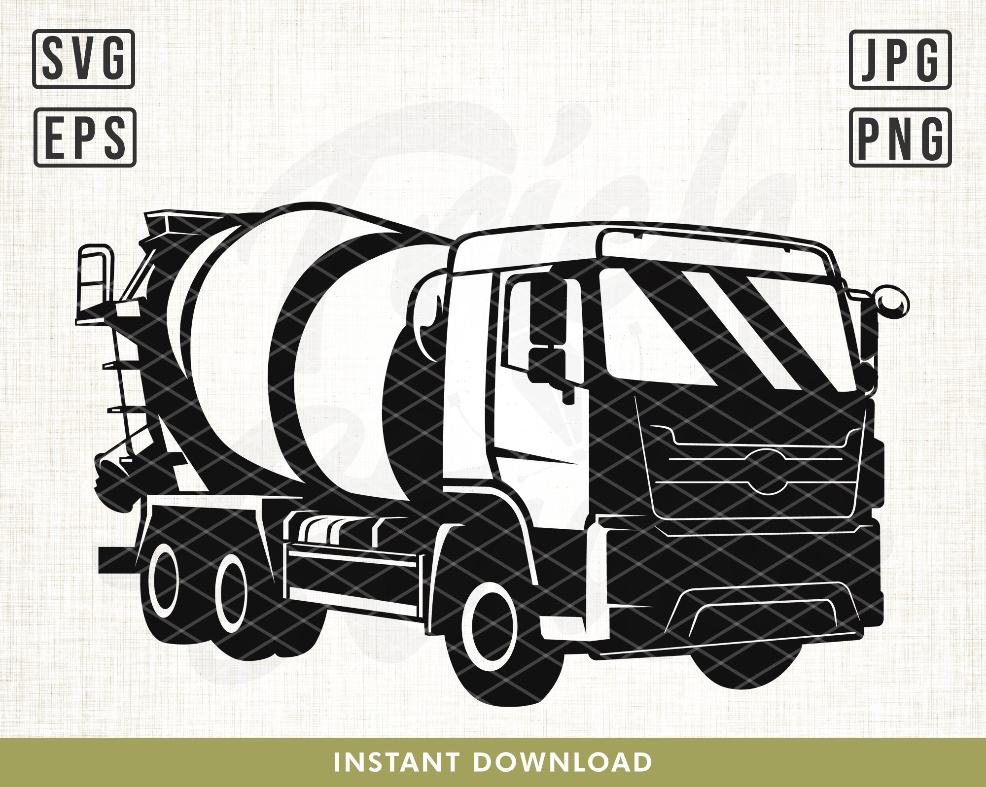 Mixer Truck Svg File Concrete Mixer Truck Svg Truck Driver Etsy