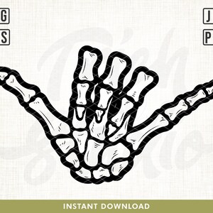 Skeleton Hand Svg File, Skeleton Shaka Hand Svg File, Shaka Sign Svg, Skull Hand Svg, Shaka Svg, Skeleton Svg, Surf svg, Cutting File, png