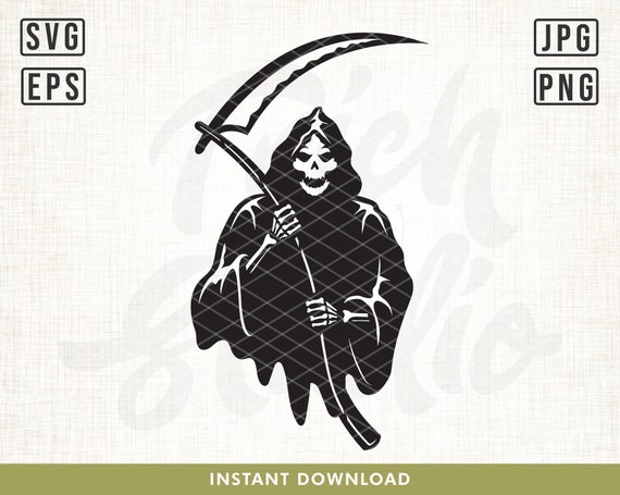 Grim reaper svg, Grim reaper skull skeleton svg, Bone reaper svg, skull reaper svg, skull svg, death svg, Halloween svg, Grim reaper design