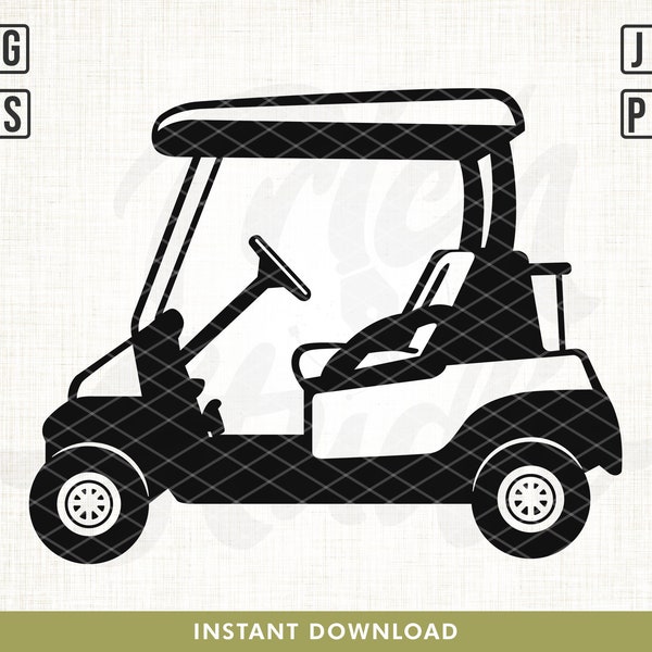 Golf Cart SVG File, Golf Cart Svg, Golf Cart Clipart, Golf Cart Cut Files For Silhouette, Golf Cart Files for Cricut, Golf Cart Png, svg