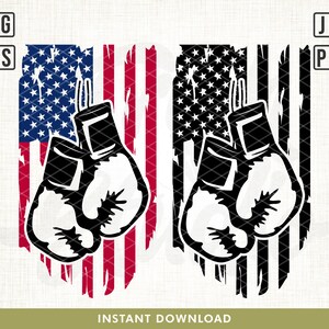 US Boxing Gloves Svg File, Boxing Gloves Clipart, American Boxer Svg, Sport Fighting Fighter Svg, Svg Files for Cricut and Silhouette, Png