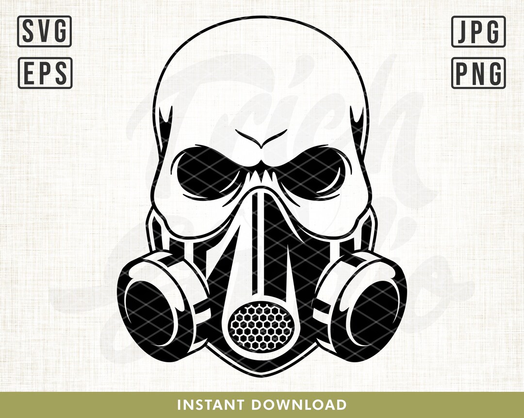 Gas Mask Skull Svg, Toxic Svg, Skull Svg, Mask Svg, Skull Mask Svg