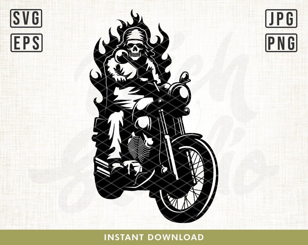 Biker Skull Svg Biker Skull Svg Skull Svg Biker Clipart - Etsy