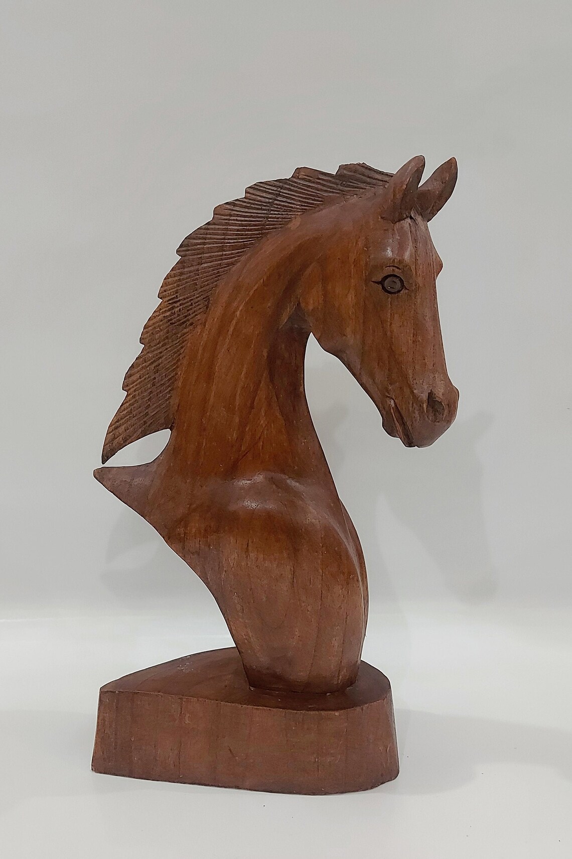 Belle tête de cheval Sculpture de cheval en bois Statue de Etsy France
