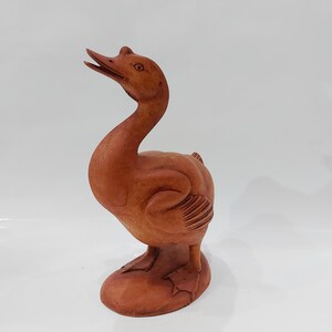 Wooden Duck Sculpture , Natural  Duck Statue , Duck Art , Animal , House Warming , Duck