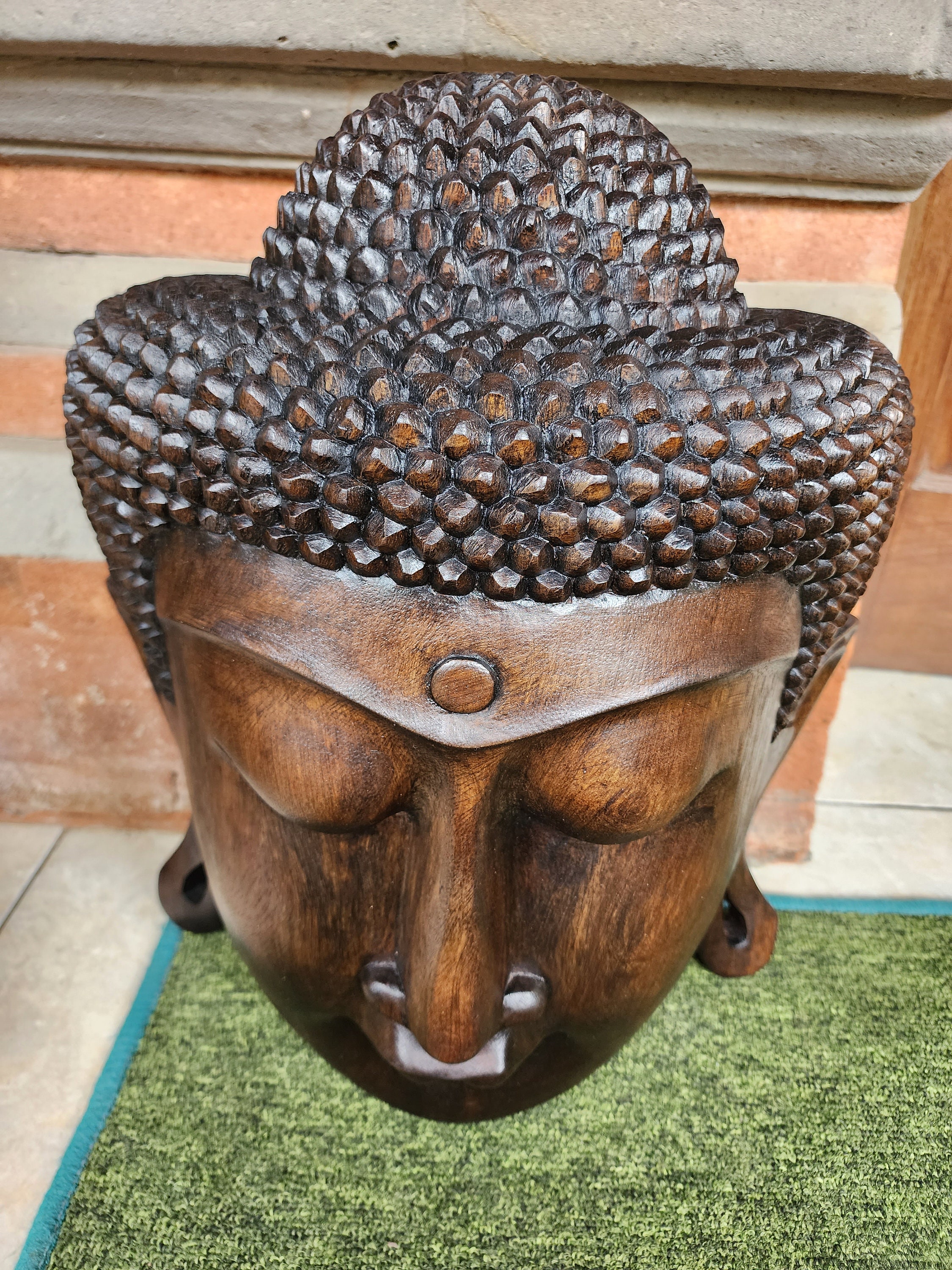 ⭐️大型⭐️木製 仏頭 壁掛け 約1m⭐️バリ風 エスニック インテリア⭐️ブッダマスク ⭐️大型⭐️木製 仏頭 壁掛け 約1m⭐️バリ風 エスニック インテリア