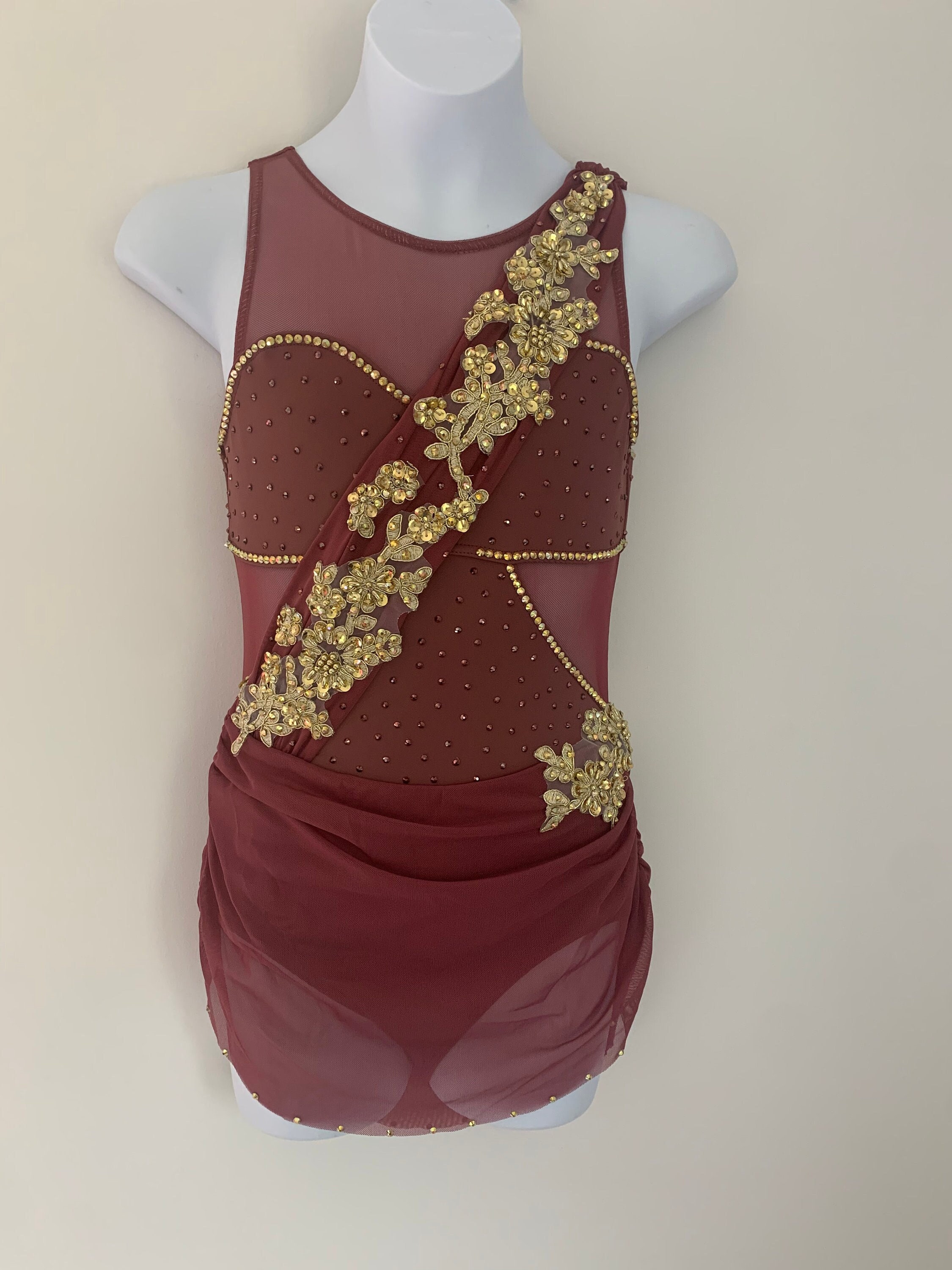 Maroon dance costume hotsell