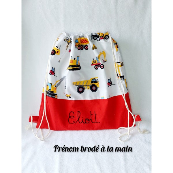 sac à dos pochon personnalisé pour enfant en coton oeko-tex qui l'accompagnera partout