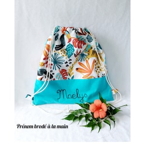 Sac à dos pochon personnalisable pour enfant en coton oeko-tex qui l'accompagnera partout
