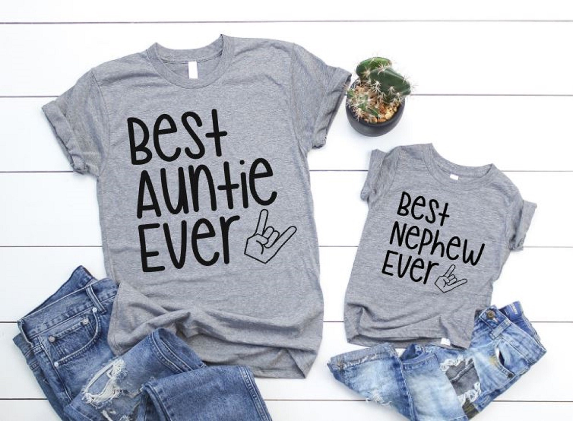 Best Auntie Ever Auntie and Niece Matching Shirts Auntie and Etsy