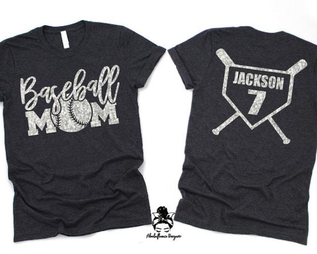 Baseball Shirt Baseball Mom Shirts Glitter Baseball Mom Etsy