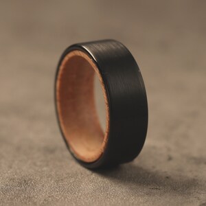 Unique Mens Wedding Band, Mens Casual Ring,  Hawaii Ring, Tungsten Mens Ring, 8MM Width Band