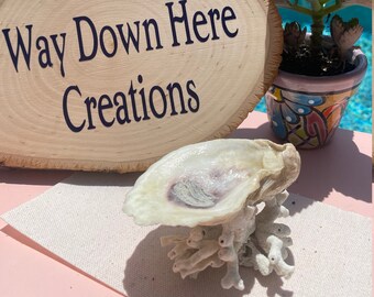 Oyster Shell Ring Dish, Ring Dish, Natural, Shell Art, Coastal Decor, Gift, Christmas, Bridesmaid, Unique, Custom