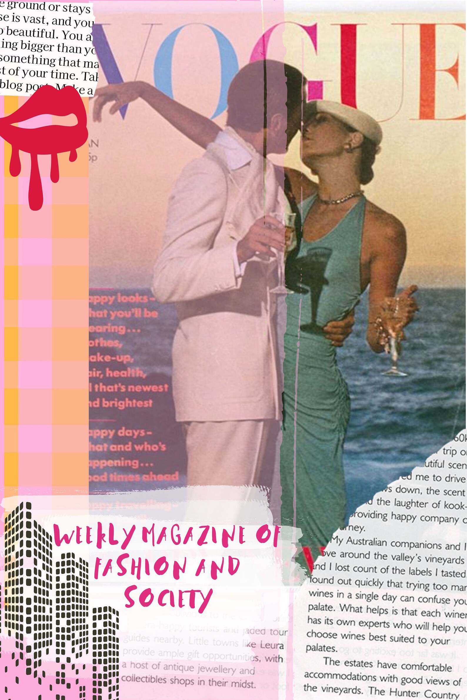 Retro Vogue Magazine Art Print INSTANT Download Trendy Etsy