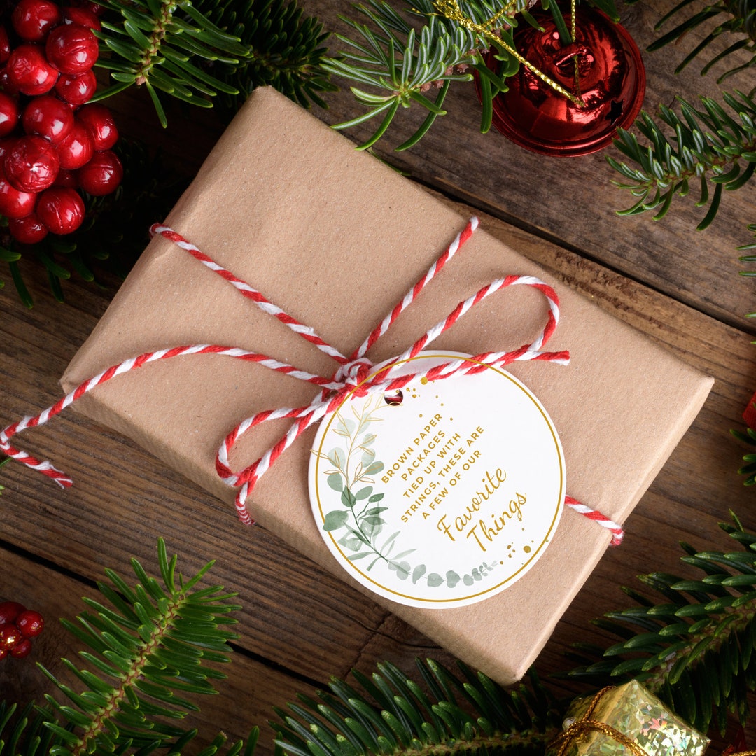 Favorite Things Party, Gift Tags, Favorite Things Gift Tags, Printable