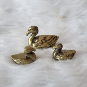 Ornate Brass Duck family