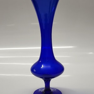 COBALT Blue Glass Bud Vase