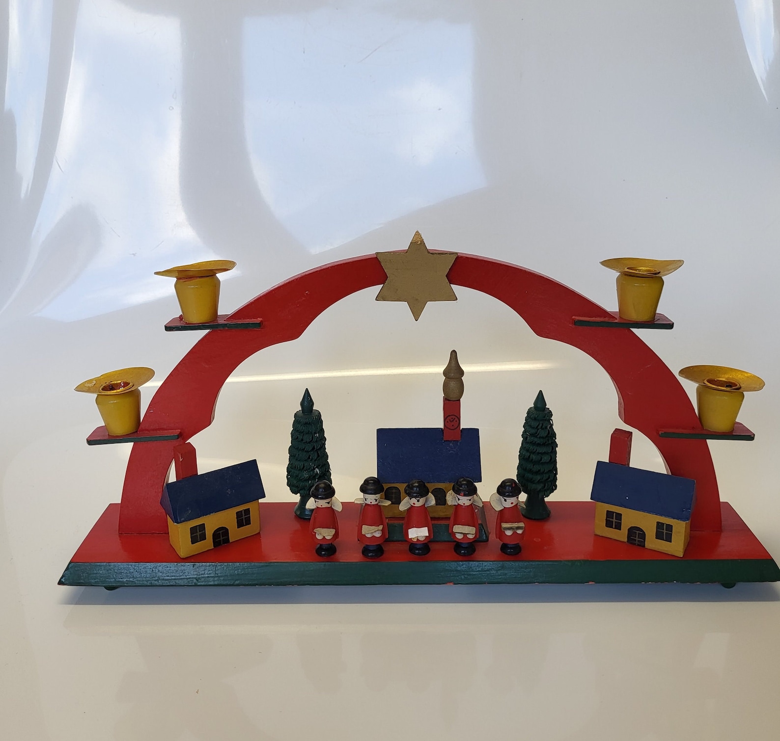 Schwibbogen, a German Christmas Light Arch from the Erzgebirge