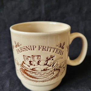 Vintage KILNCRAFT Parsniip Fritters Coffee Mug England