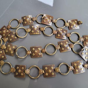 Vintage Copper-metal Belt Embellished with ornament Dailrade, Riga, Latvia