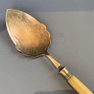 Dessert spoon, Cake Spatula, Vintage Stainless Steel cake server,1970s.